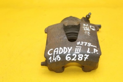 Суппорт тормозной левый перед pod тормозные диски 278 mm vw caddy iii фото №1
