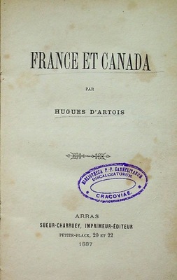 France et Canada 1887 r