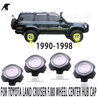 4 PCS WHEEL CENTER HUB CAP PARA TOYOTA LAND CRUISER FJ80 1990-1998 WH~10931  