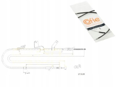 CABLE FRENOS DE MANO OPEL AGILA 08- DERECHA PARTE TRASERA  