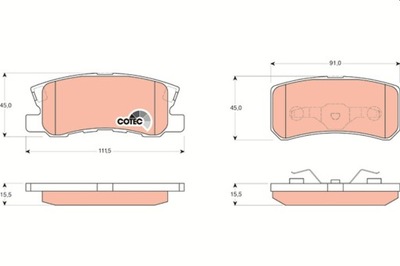 ZAPATAS DE FRENADO PEUGEOT PARTE TRASERA 4007/4008 1,6-2,2 HDI 07- GDB3247  