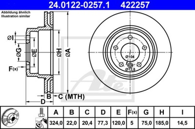 DISC BRAKE 24.0122-0257.1  