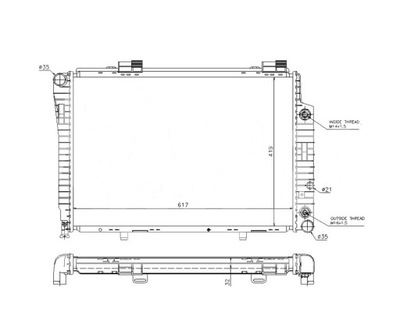 RADUADOR MERCEDES GASOLINA CLK-KL W208 06.97-  