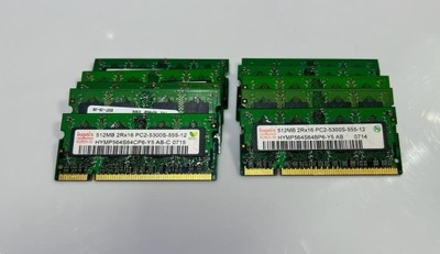 Pamięć RAM DDR2 512 MB Poleasingowe Gwarancja