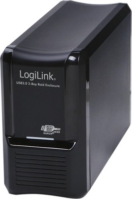 Kieszeń LogiLink 2 dyski HDD 3.5, SATA3 Czarna (UA0154A)