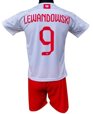 Komplet strój kibica Polska Lewandowski :: 122 cm