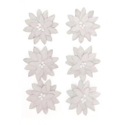 Kwiaty papierowe samoprzylepne białe DALIA 6 szt/op. Galeria Papieru