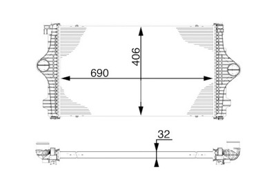 MAHLE ИНТЕРКУЛЕР MERCEDES SPRINTER 3.5-T B909 SPRINTER 4.6-T B909