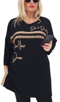 ŚLICZNA LEKKO TRAPEZOWA TUNIKA SUPER JAKOŚĆ model OVERSIZE 48 50 52