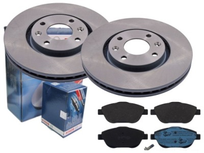 Тормозные диски + тормозные колодки bosch перед citroen c3 ii iii ds3 фото №1