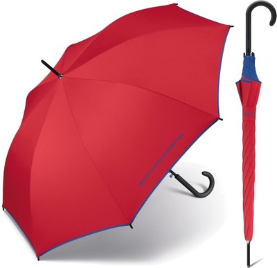 PARASOL PARASOLKA DAMSKA BENETTON CZERWONA DŁUGA