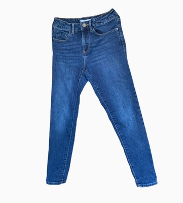 Zara Jeansy z wysokim stanem Dżinsy Spodnie jeansowe skinny elastyczne 134