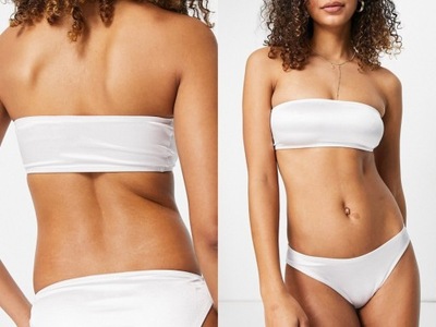 ASYOU Biała góra od bikini typu bandeau XL