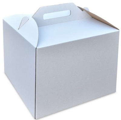 Opakowanie Karton na TORT 28x28x25cm Białe Pudełko