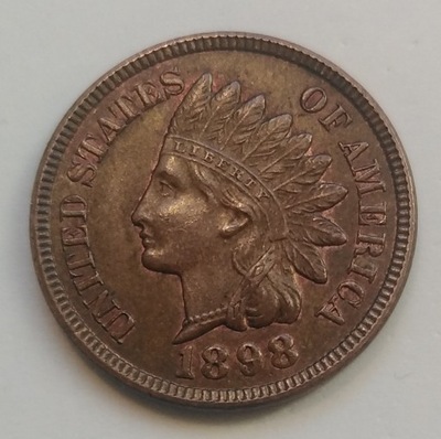 moneta 1 CENT USA 1898 ROK INDIANIN