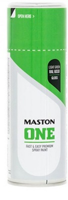 farba w sprayu jasno zielona ral6018 - maston one
