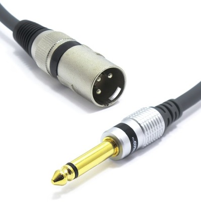 KABEL MIKROFONOWY JACK 6,3 MONO WTYK XLR MK34 3M