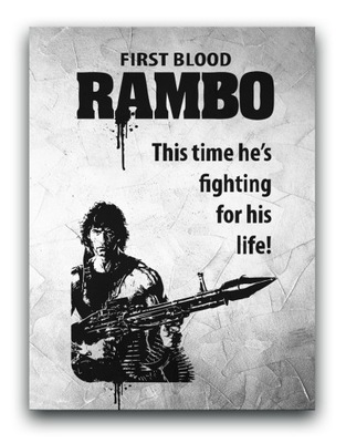 RAMBO - OBRAZ 80x60 cm plakat Sylvester Stallone