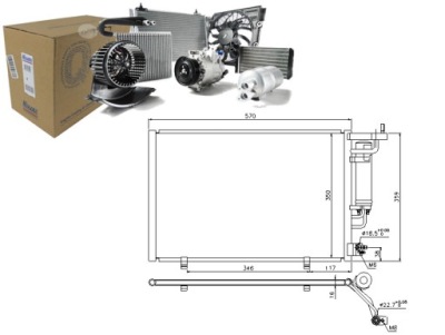 Nissens 940286 конденсатор, кондиціонер фото №1