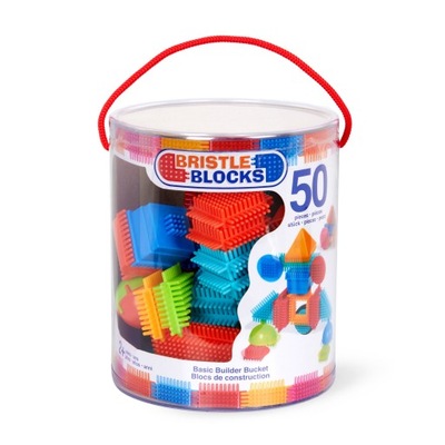 Ježkovia Bristle Blocks Battat - Builder Bucket 50 dielikov