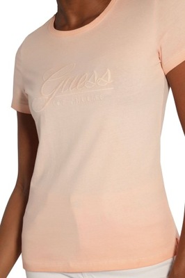 Guess różowy bawełniany T-shirt r. S