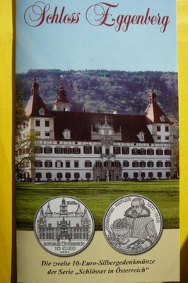 *10 EURO AUSTRIA 2002 - ZAMEK EGGENBERG Ag 925+CER