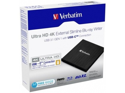 Verbatim nagrywarka BLU-RAY USB-C 3.1 zewnętrzna