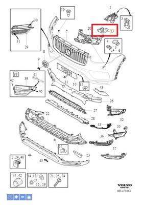 ЛЕВЫЙ БАШМАК БАМПЕРА ПЕРЕД VOLVO XC90 OE 31353763