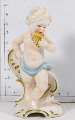 GOEBEL PORCELANOWA FIGURKA PUTTO Z INSTRUMENTEM