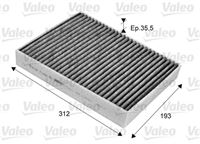 VALEO FILTRO DE CABINA DE CARBON PORSCHE CAYENNE 92 10-/VW TOUAREG II 10- # VW  