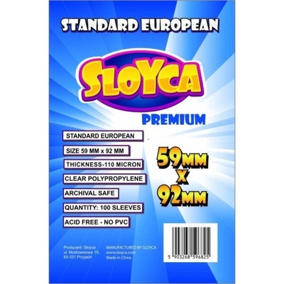 SLOYCA Koszulki Standard European Premium (59x92mm