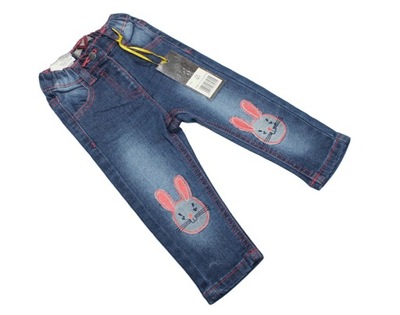 Spodnie jeans KRÓLIK SLIM 74 cm 6-9 m-cy