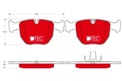 Klocki hamulcowe - komplet DTEC COTEC GDB1261DTE