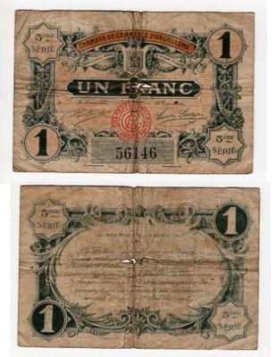 FRANCJA / D'ANGOULEME 1917 1 FRANC