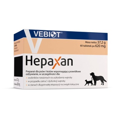 Hepaxan dog Vebiot, 60 tabletek na wątrobę dla psa