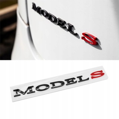 EMBLEMA PEGADURA MODELO S LOGOTIPO TESLA  