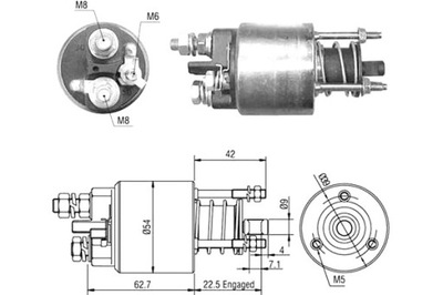 Выключатель электромагнитный, стартер magneti marelli 940113050491 фото №1