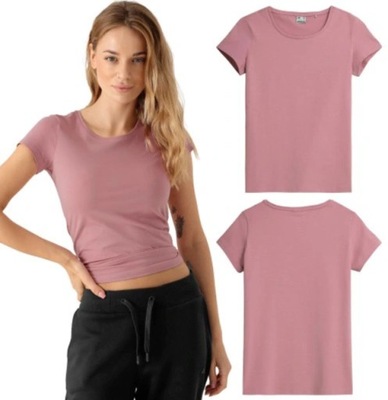 Damska koszulka sportowa 4F t-shirt różowy L