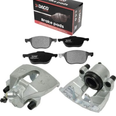 2x суппорты тормозные перед + тормозные колодки ford focus ii mk2 cmax kuga mazda volvo фото №1