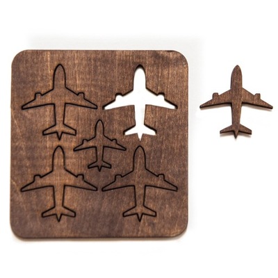 Pinezki Do Drewnianej Mapy Świata Samoloty