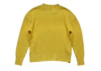 Sweter żółty bawełna soczysty selected femme 36/38 M luźny pół golf