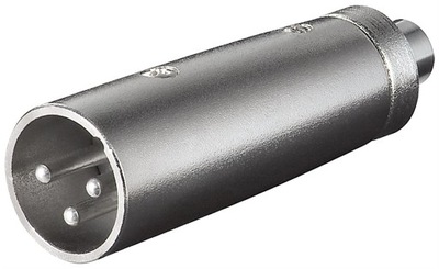 Adapter XLR gniazdo cinch na wtyk XLR