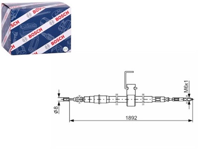 ТРОС ГАЛЬМІВНИЙ РУЧНОГО ЗАД P SAAB 9000 2.0 2.3 3.0 07.90-12.98