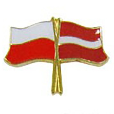 Przypinka pin wpinka flaga Polska-Łotwa