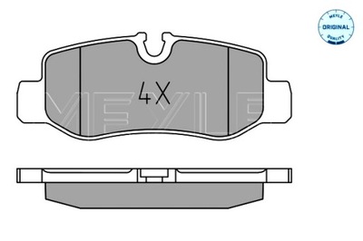 MEYLE КОЛОДКИ ТОРМОЗНЫЕ ЗАД MERCEDES EQV W447 EVITO TOURER W447 EVITO