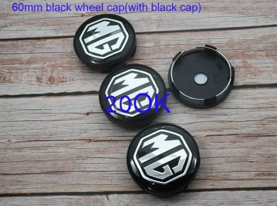 MG 60 BLACK4PCS 56 MM 60 MM MG LOGOTIPO EMBLEMA EMBLEM WHEEL CENTER HUB CAP AU  