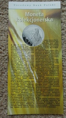 10 zł 1999 AKADEMIA KRAKOWSKA-folder,stan I