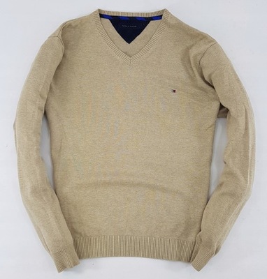 TOMMY HILFIGER BEŻOWY SWETER XL