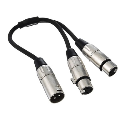 XLR męski na 2 x XLR żenskie Rozdzielacz AUDIO