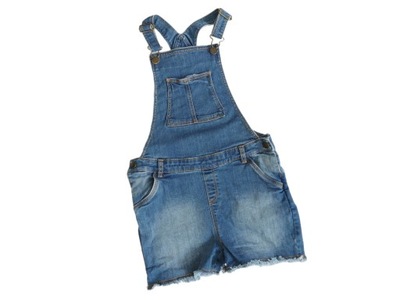 Spodenki ogrodniczki jeansowe 7-8 L 128 cm